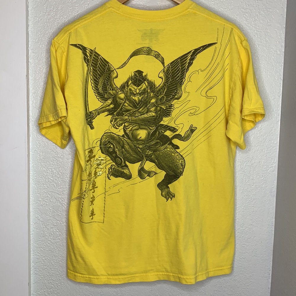 Blank Decks yellow graphic short sleeve t shirt 100% cotton - Picture 2 of 5
